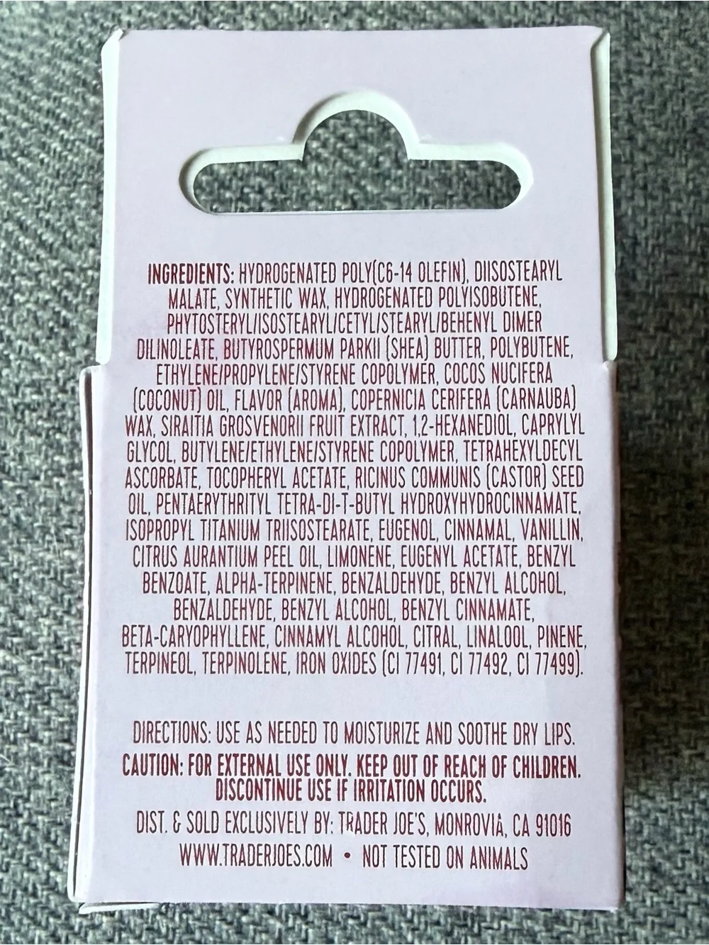 Trader Joe's Cinnamon Roll Lip Mask limited edition